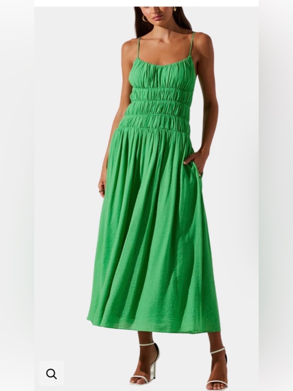 ASTR Kelly Green Andrina Dress